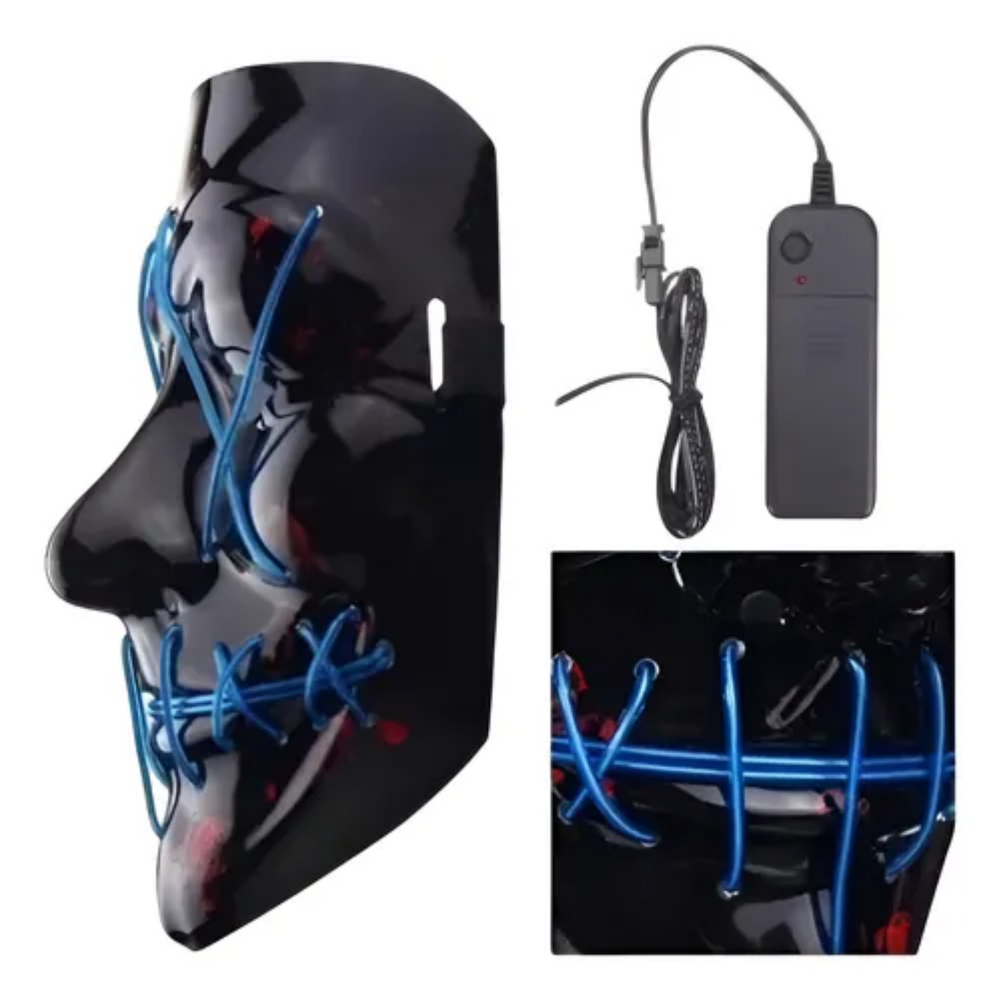 Máscara de Halloween Purga Neon LED