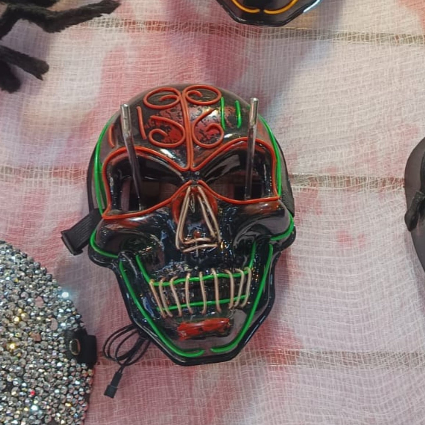 Halloween - Máscara Catrina Calavera con Luz Led