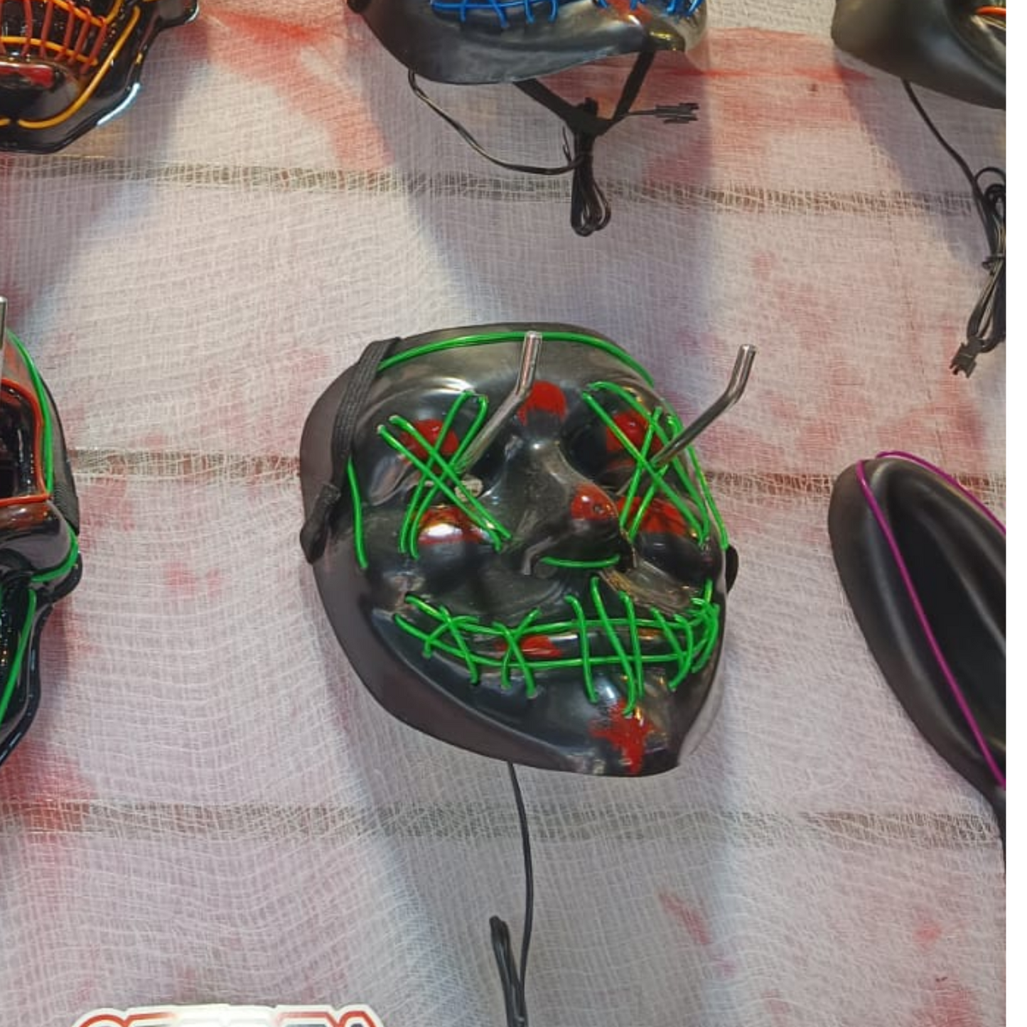 Máscara de Halloween Purga Neon LED