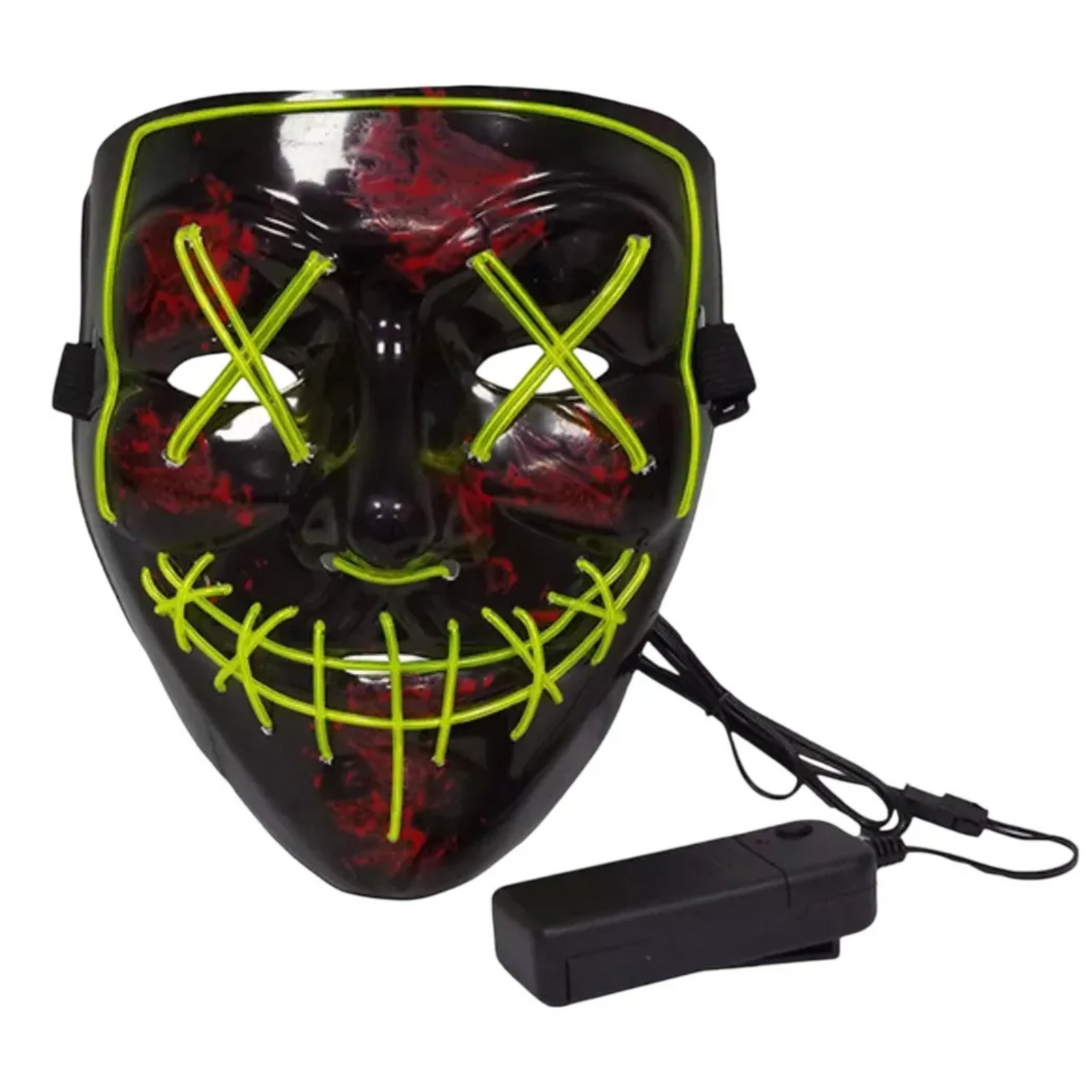Máscara de Halloween Purga Neon LED