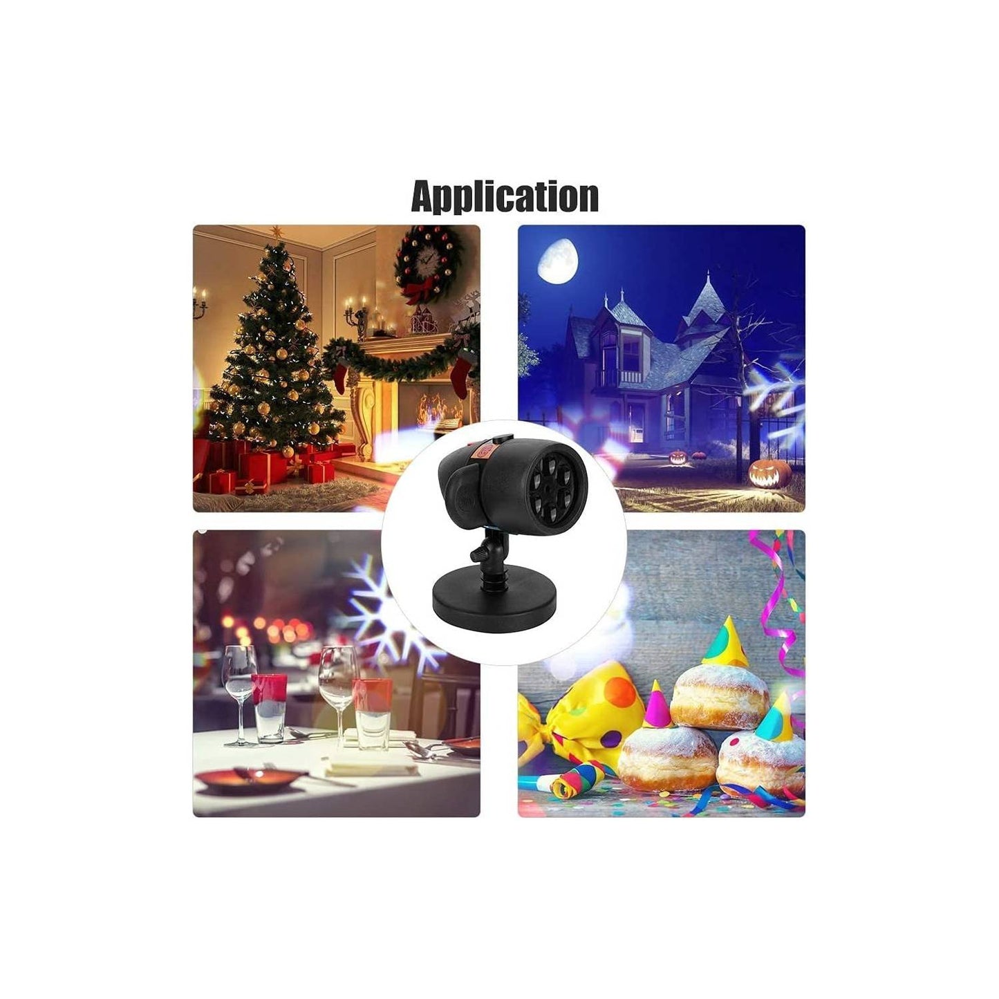 Halloween - Luces Led Proyector 12 Tarjetas