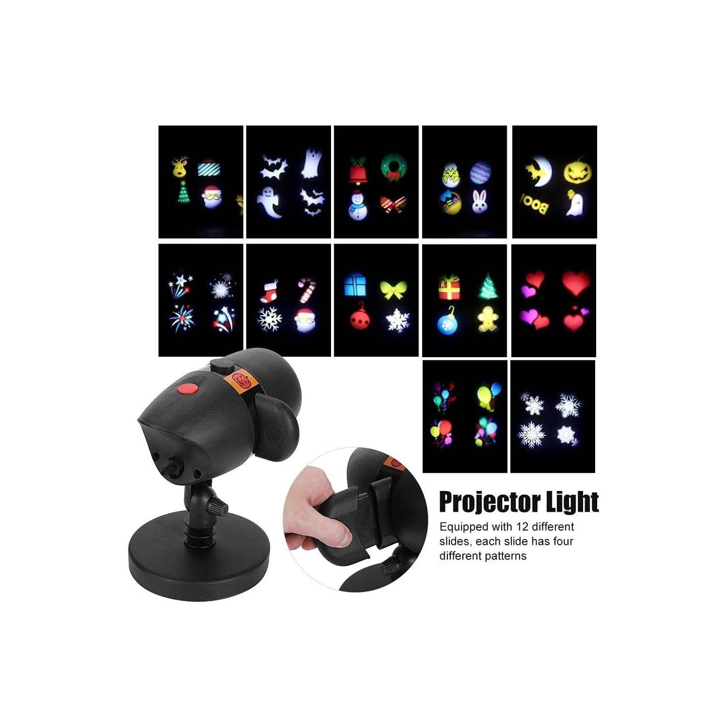 Halloween - Luces Led Proyector 12 Tarjetas